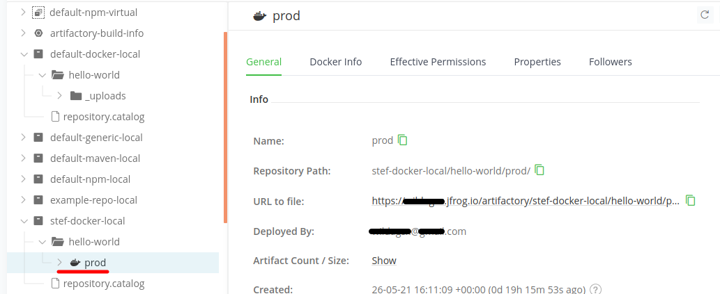 image promue dans la registry prod