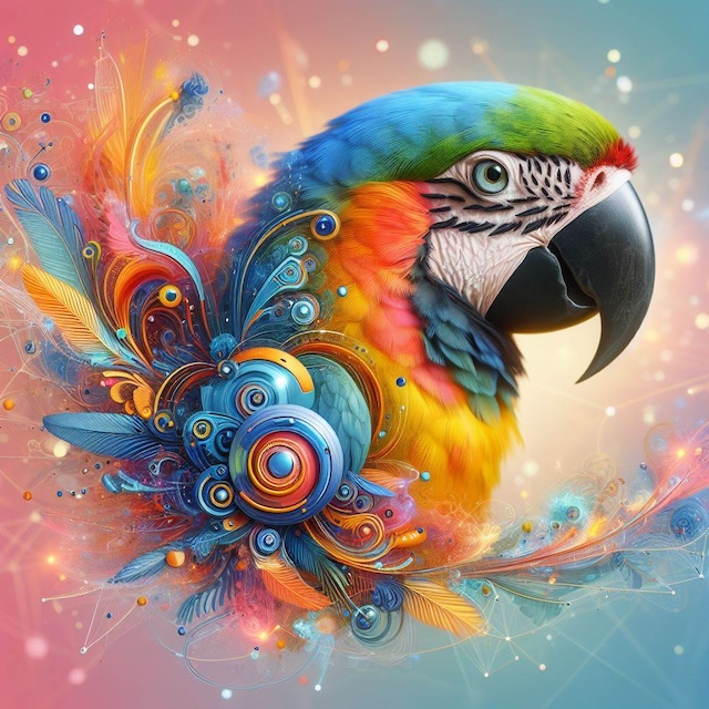 perroquet multi couleurs