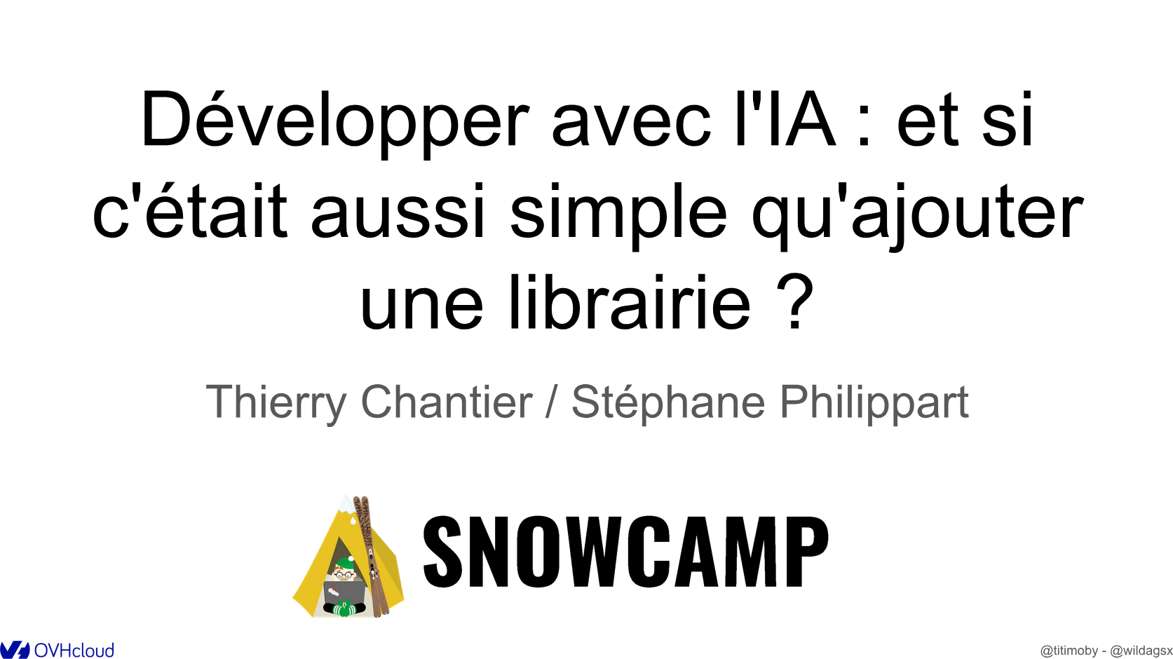 🎤 Talks donnés à Snowcamp 🎤